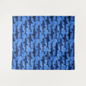 深く青い海のホホジロザメ タペストリー (正面(横))