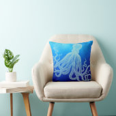 深く青い海のヴィンテージの巨大なタコ クッション (椅子)