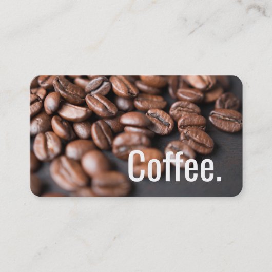 深さのコーヒー豆のシンプルなOswaldのパンチカード ロイヤリティカード (正面)