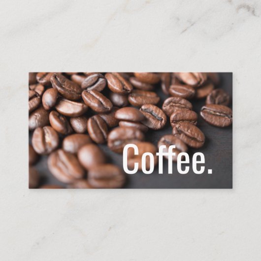 深さのコーヒー豆のシンプルなOswaldのパンチカード ロイヤリティカード (正面)