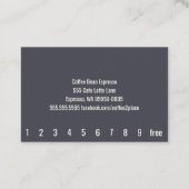 深さのコーヒー豆のシンプルなOswaldのパンチカード ロイヤリティカード (裏面)