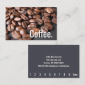 深さのコーヒー豆のシンプルなOswaldのパンチカード ロイヤリティカード (正面/裏面)