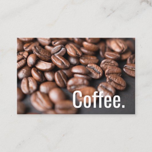 深さのコーヒー豆のシンプルなOswaldのパンチカード ロイヤリティカード (正面)