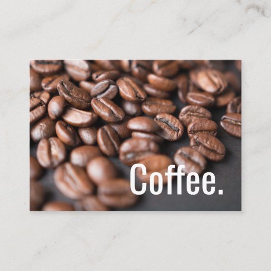 深さのコーヒー豆のシンプルなOswaldのパンチカード ロイヤリティカード (正面)