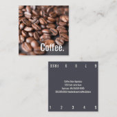 深さのコーヒー豆のシンプルなOswaldのパンチカード ロイヤリティカード (正面/裏面)