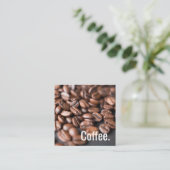 深さのコーヒー豆のシンプルなOswaldのパンチカード ロイヤリティカード (スタンド正面)