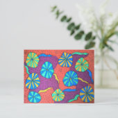 深さの探索カラフル抽象芸術 ポストカード (スタンド正面)