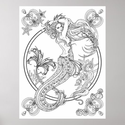 深さ:Sonja A.Sによる大きなDIY大人の着色。 ポスター (正面)