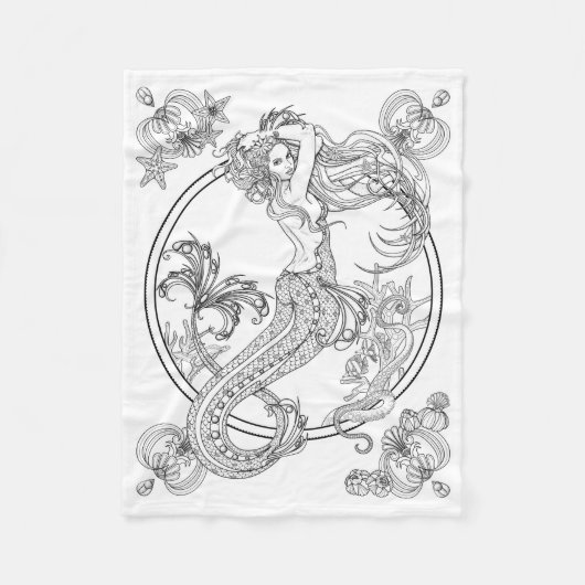 深さ: Sonja A.S. Mermaidのフリースブランケットによって フリースブランケット (正面)