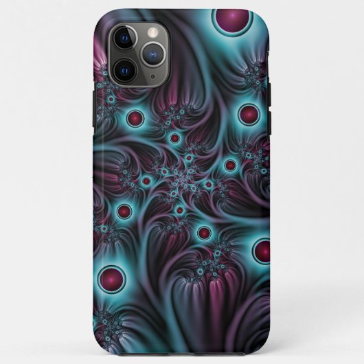 深みへの青とピンクのアブストラクトフラクタルアート Case-Mate iPhoneケース (裏面)