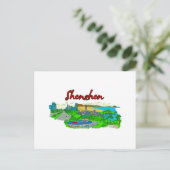 深セン – 中国.png ポストカード (スタンド正面)