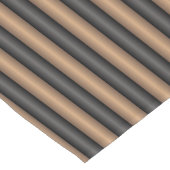 深モダンさスタイリッシュのトストストライプド茶色の ショートテーブルランナー (コーナー)