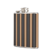 深モダンさスタイリッシュのトストストライプド茶色の フラスク (左)