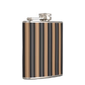 深モダンさスタイリッシュのトストストライプド茶色の フラスク (右)
