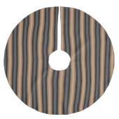 深モダンさスタイリッシュのトストストライプド茶色の ブラッシュドポリエステルツリースカート (正面)