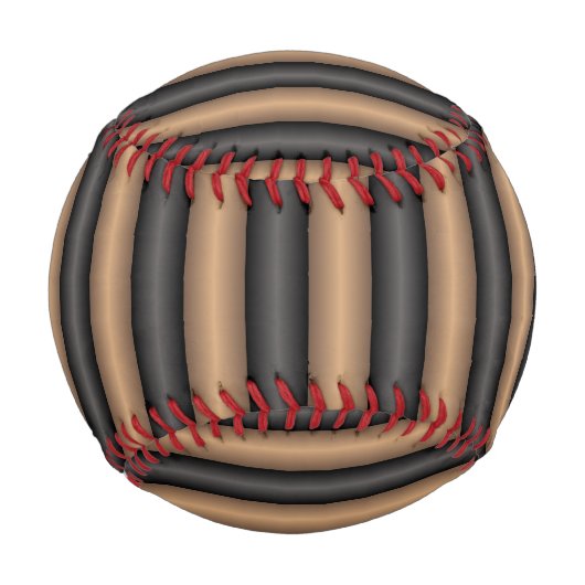 深モダンさスタイリッシュのトストストライプド茶色の 野球ボール (正面)