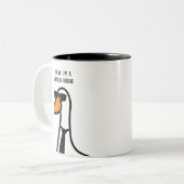 深刻おもしろいなグースコーヒーマグ ツートーンマグカップ (正面左)