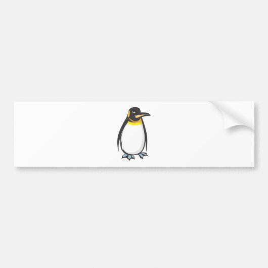 深刻なコウテイペンギン バンパーステッカー (正面)