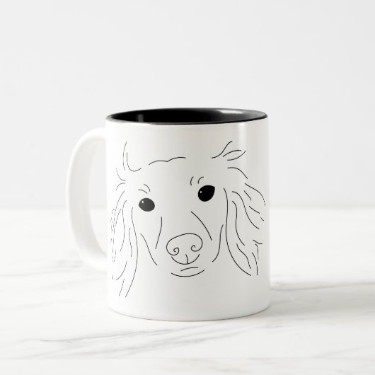 深刻なダックスフントのマグ ツートーンマグカップ (正面左)