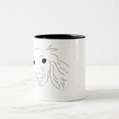 深刻なダックスフントのマグ ツートーンマグカップ (中央)