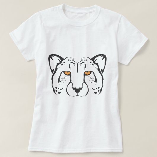 深刻なチータ猫 Tシャツ (デザイン正面)