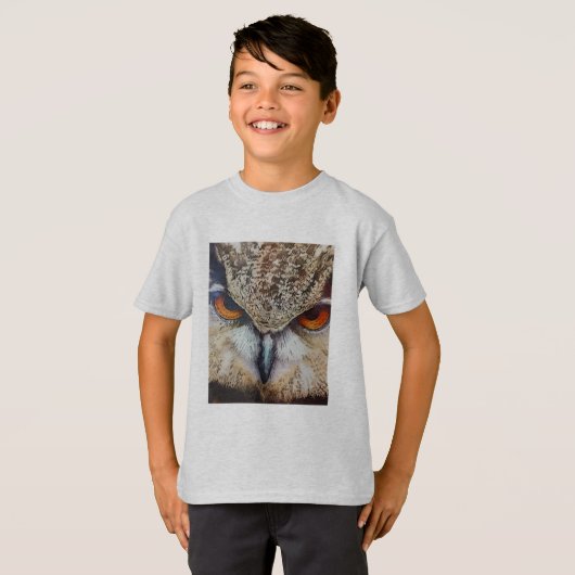 深刻なフクロウ Tシャツ (正面フル)