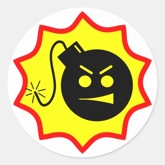 深刻な爆弾のシール ラウンドシール (正面)