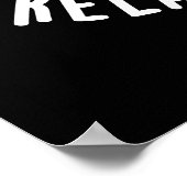 深刻な関係チップの食べ物のパおもしろいン・ダークBGで ポスター (角)