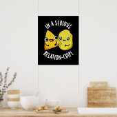 深刻な関係チップの食べ物のパおもしろいン・ダークBGで ポスター (キッチン)