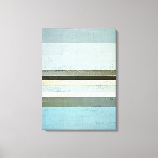'深刻'青とグレーの抽象芸術アートキャンバス印刷 キャンバスプリント (正面)