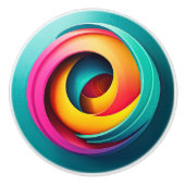 深化する渦巻き光錯覚 セラミックノブ (正面)