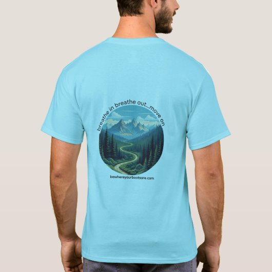 深呼吸して前に進もう Tシャツ (裏面)