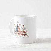 深呼吸マウンテンミニマリストマグ – 穏やかな自然デシ コーヒーマグカップ (正面左)