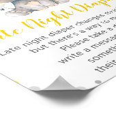 深夜おむつおむつ考え赤ちゃんシャワー ポスター (角)