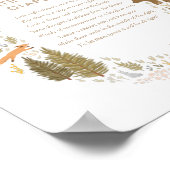 深夜おむつウッドランド赤ちゃんシャワーサイン ポスター (角)