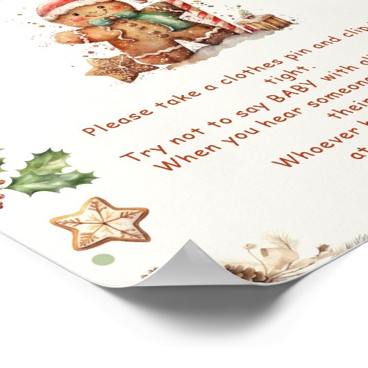 深夜おむつクリスマスベビーシャワーゲーム ポスター (角)