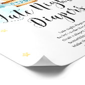 深夜おむつゲームのサイン赤ちゃんシャワー動物 ポスター (角)