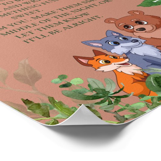 深夜おむつゲームウッドランドベビーフォレストの友人 ポスター (角)