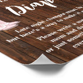 深夜おむつゲームオウム女性のカーボーイ赤ちゃんシャワー ポスター (角)