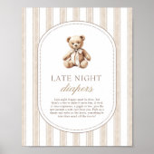 深夜おむつゲームサインを待つことができる ポスター (正面)