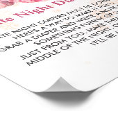 深夜おむつゲームピンクのスノーフレークポインセチア ポスター (角)