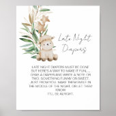 深夜おむつゲーム甘い小さな子羊緑 ポスター (正面)