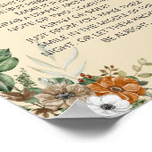 深夜おむつゲーム秋素朴ブラウンフローラ ポスター (角)