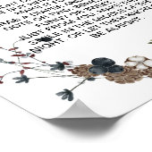 深夜おむつゲームwinterberry rustic boho ポスター (角)