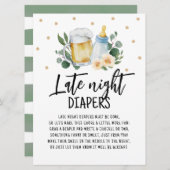 深夜おむつサインベビーが緑を醸造している 招待状 (正面/裏面)