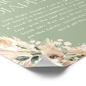 深夜おむつサイン | Sage Green赤ちゃんシャワー ポスター (角)