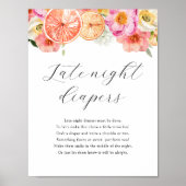 深夜おむつシャワーゲームサイン ポスター (正面)