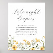 深夜おむつシャワーゲームサイン ポスター (正面)