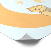 深夜おむつデューティ青ベビーシャワーゲームサイン ポスター (角)