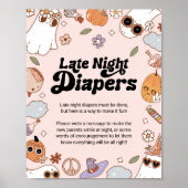 深夜おむつハロウィーン幽霊赤ちゃんシャワー ポスター (正面)